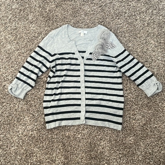 Grey 3/4 Sleeve Cardigan - Picture 2 of 4